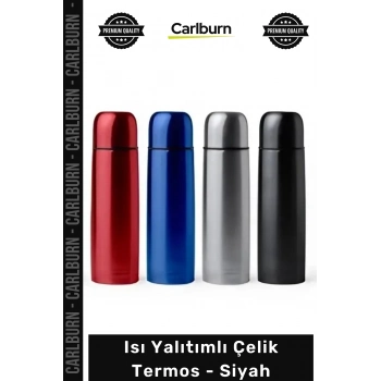 #Termos Paslanmaz Isı Yalıtımlı Sızdırmaz Dayanıklı Şık Modern Taşınabilir Çelik Termos Siyah