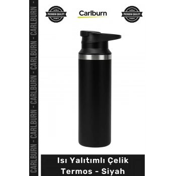 #Termos Kamp Piknik Seyahat Ofis Sızdırmaz Kapak Isı Koruma Paslanmaz Vakumlu Mat Şık Tasarım Spor Çelik Termos Siyah