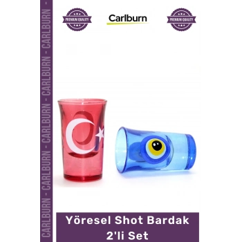 #Bardak Porselen Türk Bayrağı Nazar Boncuğu Tasarımlı 2li Set Hediyelik Şık Yöresel Shot Bardak