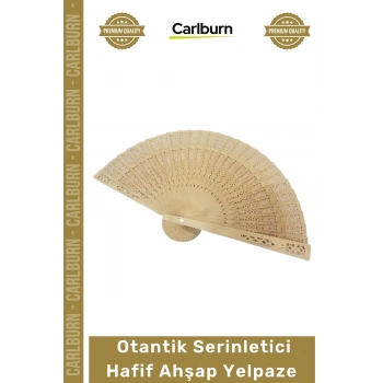 #Yelpaze Doğal El Yapımı Kaliteli Şık Tasarım Hediyelik Otantik Serinletici Hafif Ahşap Yelpaze - 1 Adet