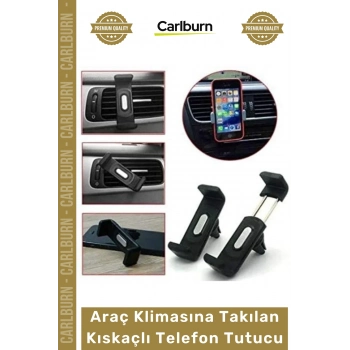#TelefonTutacağı Havalandırma Izgarası Uyumlu 360 Döner Araç Klimasına Takılan Kıskaçlı Telefon Tutucu