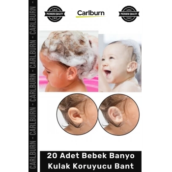 Özel Üretim Su Geçirmez Şeffaf Yumuşak Yapışkanlı Kulak Bandı 20 Adet Bebek Banyo Kulak Koruyucu Bant