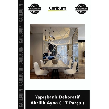 #Ayna Kırılmaz Güvenli Duvar Dekoru Modern Yapışkanlı Dekoratif Akrilik Ayna 17 Parça