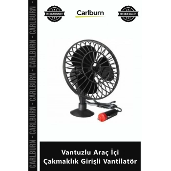 Özel Üretim 12V Güçlü Oto Fan Sessiz Ayarlı Pratik Vantuzlu Araç İçi Çakmaklık Girişli Vantilatör