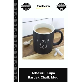 Özel Üretim Kara Tahta Tasarım Hediye Yazılabilir Seramik Ofis Ev Tebeşirli Kupa Bardak Chalk Mug