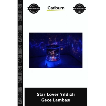 Özel Üretim Romantik Projeksiyonlu Renkli Led Işıklı Dekoratif Star Lover Yıldızlı Gece Lambası