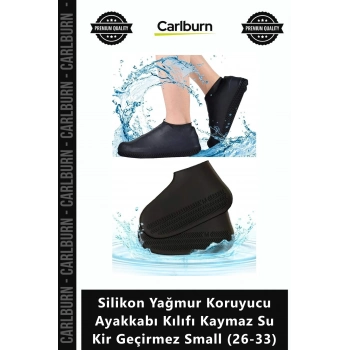 Özel Üretim Pratik Silikon Yağmur Koruyucu Ayakkabı Kılıfı Kaymaz Su Kir Geçirmez Small 2633