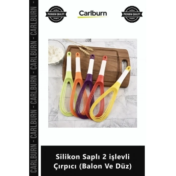 #Çırpıcı Katlanabilir Profesyonel Mutfak Pratik Silikon Saplı 2 işlevli Çırpıcı Balon Düz