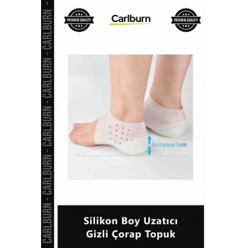 Özel Üretim 5 Cm Boy Uzatan Esnek Ortopedik Konforlu Tabanlık Silikon Boy Uzatıcı Gizli Çorap Topuk