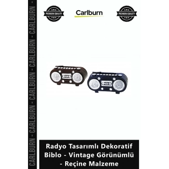 Özel Üretim Nostaljik Retro Radyo Tasarımlı Dekoratif Biblo Vintage Görünümlü Reçine Malzeme