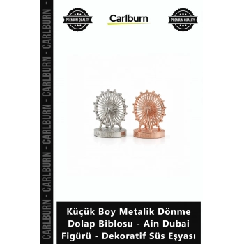 Özel Üretim Hediye Küçük Boy Metalik Dönme Dolap Biblosu Ain Dubai Figürü Dekoratif Süs Eşyası