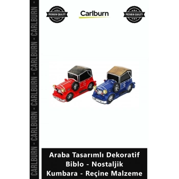 Özel Üretim Vintage Hediyelik Araba Tasarımlı Dekoratif Biblo Nostaljik Kumbara Reçine Malzeme