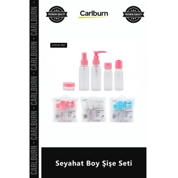 Özel Üretim Şeffaf Kozmetik Çantalı Sızdırmaz Boş Doldurulabilir Uçak Uyumlu Seyahat Boy Şişe Seti