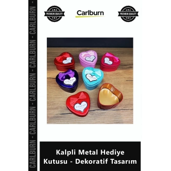 Özel Üretim Şık Metal Takı Saklama Kutusu Renkli Kalpli Metal Hediye Kutusu Dekoratif Tasarım