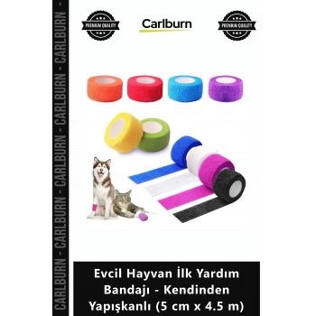 Özel Üretim Esnek Kedi Köpek Evcil Hayvan İlk Yardım Bandajı Kendinden Yapışkanlı 5 cm x 45 m