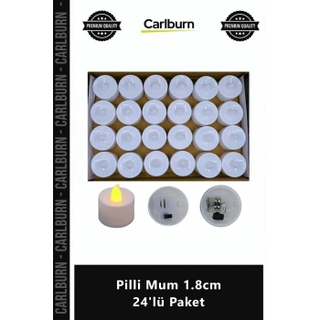 Özel Üretim Gün Işığı Dekoratif LED Titreyen Alevli Şık Estetik Işık Pilli Mum 18cm 24lü Paket