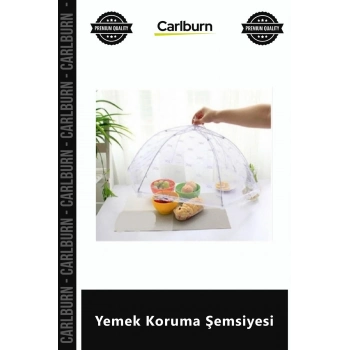 Özel Üretim 60x60x25 cm Katlanabilir Pratik Sinek File Toz Geçirmez Fileli Yemek Koruma Şemsiyesi