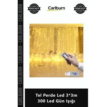 Özel Üretim Uzaktan Kumandalı USB 8 Fonksiyonlu Dekor Aydınlatma Tel Perde Led 33m 300 Led Gün Işığı