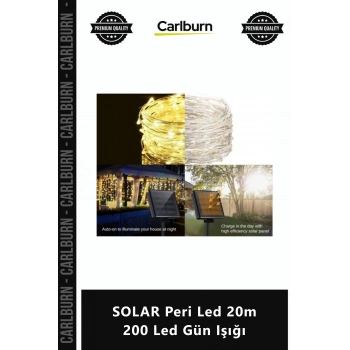Özel Üretim 8 Fonksiyonlu Güneş Enerjili Bahçe Aydınlatma Su Geçirmez SOLAR Peri Led 20m 200 Led Gün