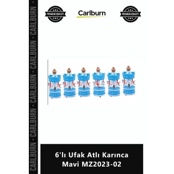 Özel Üretim Hediyelik Dekoratif Nostaljik Melodili Şık Tasarım Lüks 6lı Ufak Atlı Karınca Mavi MZ20