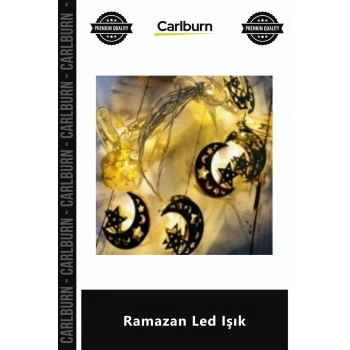 Özel Üretim Gün Işığı Pilli Dekoratif Şık Tasarım 2 Metre 10 Led 2 Kademeli Modern Ramazan Led Işık