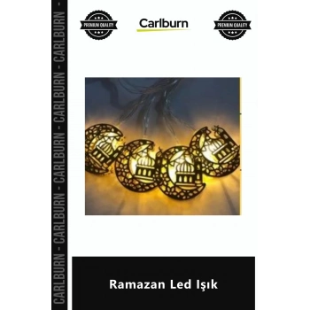 Özel Üretim Gün Işığı 2 Kademeli 2M 10 Led Pilli Dekoratif Estetik Şık Aydınlatma Ramazan Led Işık