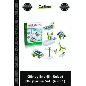 Özel Üretim STEM Robotik Kodlama Solar Kit Deney Seti Güneş Enerjili Robot Oluşturma Seti 6 in 1