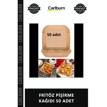 #Airfryer Uyumlu Yağ Geçirmez Yapışmaz Yanmaz Kesilmiş FRİTÖZ PİŞİRME KAĞIDI 50 ADET