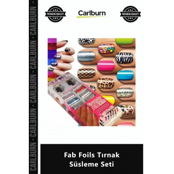 Özel Üretim Profesyonel Manikür Nail Art Göz Alıcı Renkler Şık Tasarım Fab Foils Tırnak Süsleme Seti