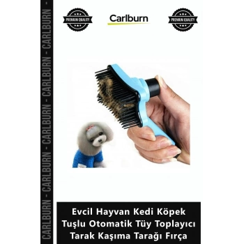 Özel Üretim Pratik Evcil Hayvan Kedi Köpek Tuşlu Otomatik Tüy Toplayıcı Tarak Kaşıma Tarağı Fırça