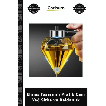Özel Üretim Ayaklı Standlı Sosluk Sirkelik Şık Cam Elmas Tasarımlı Pratik Cam Yağ Sirke Baldanlık