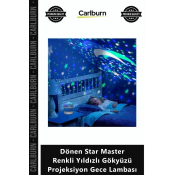 Özel Üretim Dekoratif Pilli USB Dönen Star Master Renkli Yıldızlı Gökyüzü Projeksiyon Gece Lambası