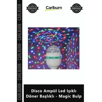 Özel Üretim RGB Renkli Parti Eğlence Aydınlatma Disco Ampül Led Işıklı Döner Başlıklı Magic Bulp
