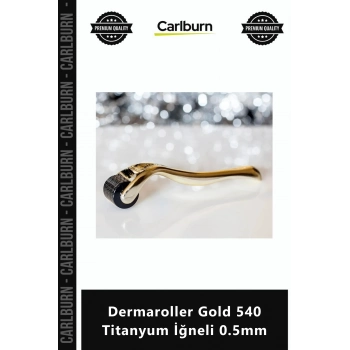 Özel Üretim Mesoroller Microneedling Akne Leke Karşıtı Dermaroller Gold 540 Titanyum İğneli 05mm