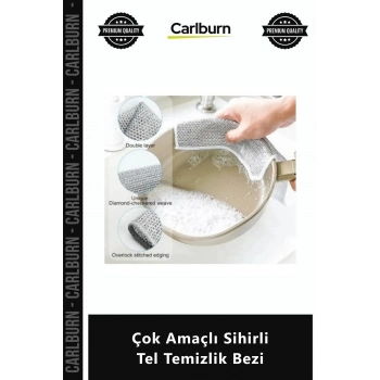 #TemizlikBezi Islak Kuru Metal Tel Çizmez İnatçı Leke Çıkarıcı Çok Amaçlı Sihirli Tel Temizlik Bezi