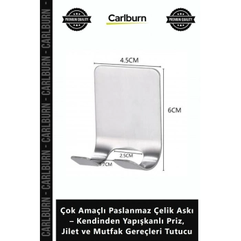 #Pratik Çok Amaçlı Paslanmaz Çelik Askı Kendinden Yapışkanlı Priz Jilet Mutfak Gereçleri Tutucu