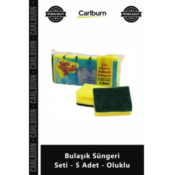 Özel Üretim Ergonomik Mutfak Temizliği Dayanıklı Ovucu Yüzey Bulaşık Süngeri Seti 5 Adet Oluklu