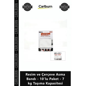 Özel Üretim Duvar Sabitleyici Güçlü Resim Çerçeve Asma Bandı 10lu Paket 7 kg Taşıma Kapasitesi