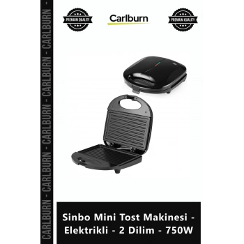 Özel Üretim Kompakt Yapışmaz Plaka Pratik Sinbo Mini Tost Makinesi Elektrikli 2 Dilim 750W
