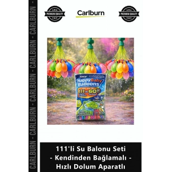 Özel Üretim Yaz Eğlence Oyuncağı 111li Su Balonu Seti Kendinden Bağlamalı Hızlı Dolum Aparatlı