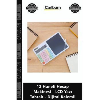 Özel Üretim Masaüstü Ofis Tipi Modern 12 Haneli Hesap Makinesi LCD Yazı Tahtalı Dijital Kalemli