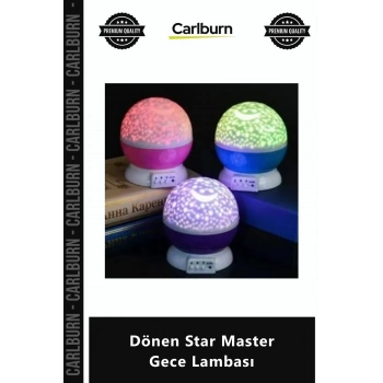 Özel Üretim RGB Projeksiyon Tavan Yıldız Işığı Bebek Odası Dekoratif Dönen Star Master Gece Lambası