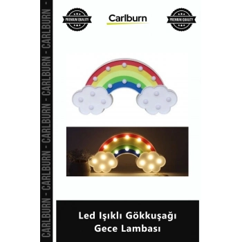 Özel Üretim Dekoratif Gün Işığı Pilli Duvar Tipi Masaüstü Portatif Led Işıklı Gökkuşağı Gece Lambası