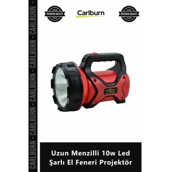 Özel Üretim 8000 mAh Şarjlı Güçlü Spot Işıldak Kamp Uzun Menzilli 10w Led Şarlı El Feneri Projektör