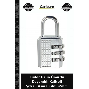Özel Üretim Güvenlik Çelik Emniyet Tudor Uzun Ömürlü Dayanıklı Kaliteli Şifreli Asma Kilit 32mm