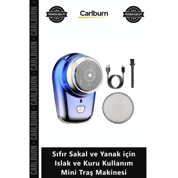 Özel Üretim Erkek Günlük Şarjlı Sıfır Sakal Yanak Islak Kuru Kullanım Mini Traş Makinesi