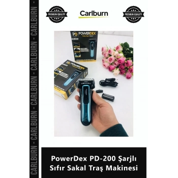 Özel Üretim Çift Başlık Yanak Düzeltici Lityum Pil PowerDex PD200 Şarjlı Sıfır Sakal Traş Makinesi