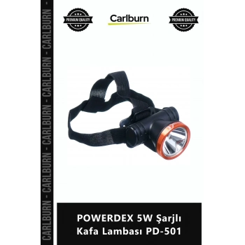 Özel Üretim Ledli Kamp Avcı Madenci Şarjlı Güçlü Kafa Feneri POWERDEX 5W Şarjlı Kafa Lambası PD501