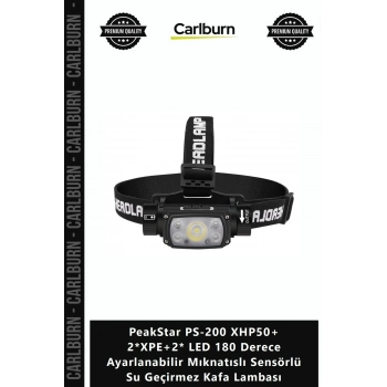 Özel Üretim PeakStar PS200 XHP50+ 2XPE+2 LED 180 Derece Ayarlanabilir Mıknatıslı Sensörlü Su Geçirme