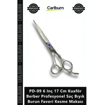 Özel Üretim Çelik PD09 6 Inç 17 Cm Kuaför Berber Profesyonel Saç Bıyık Burun Favori Kesme Makası